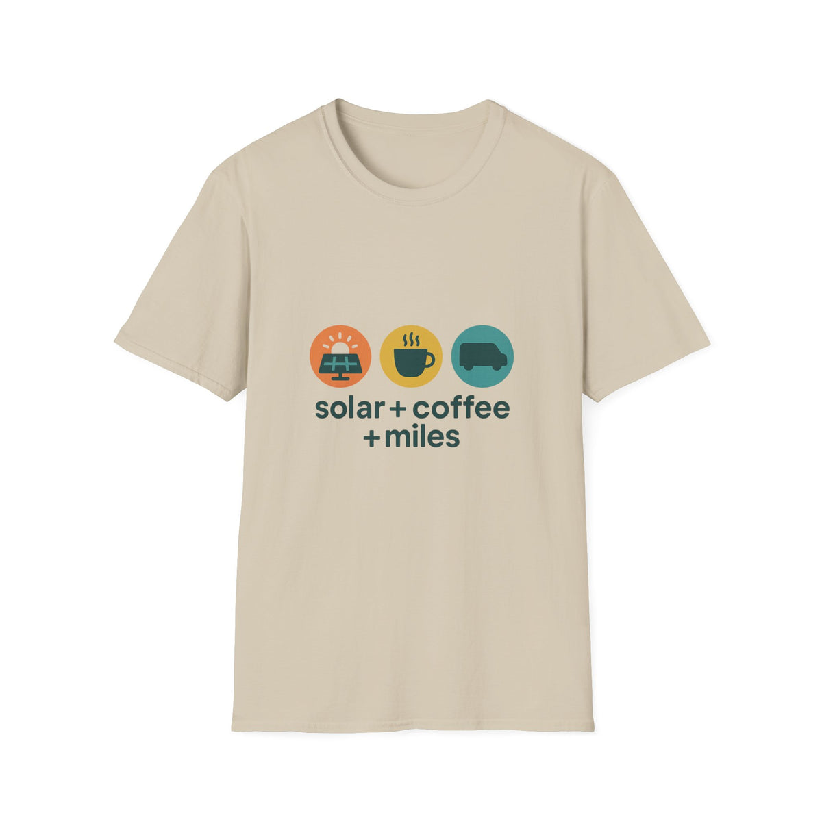 Minimalist Coffee & Camper Icons T-Shirt — Cozy Road Trip Vibes - Trending Now - August 2026