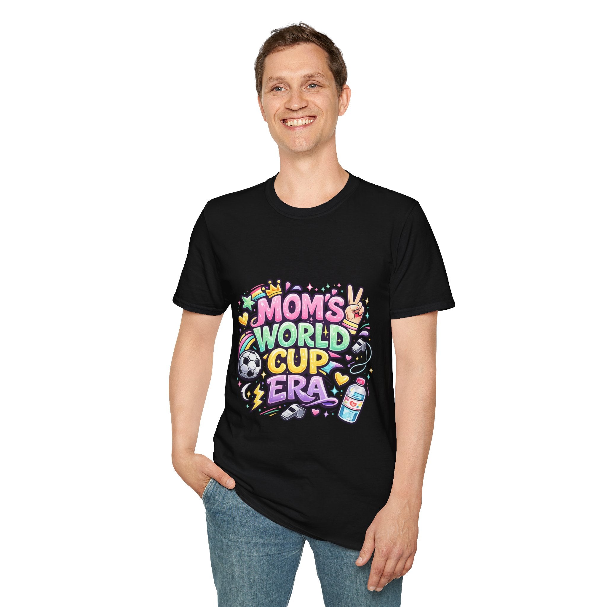 Girls Kids Mom's World Cup Era T‑Shirt — Playful Soccer Mom Tee