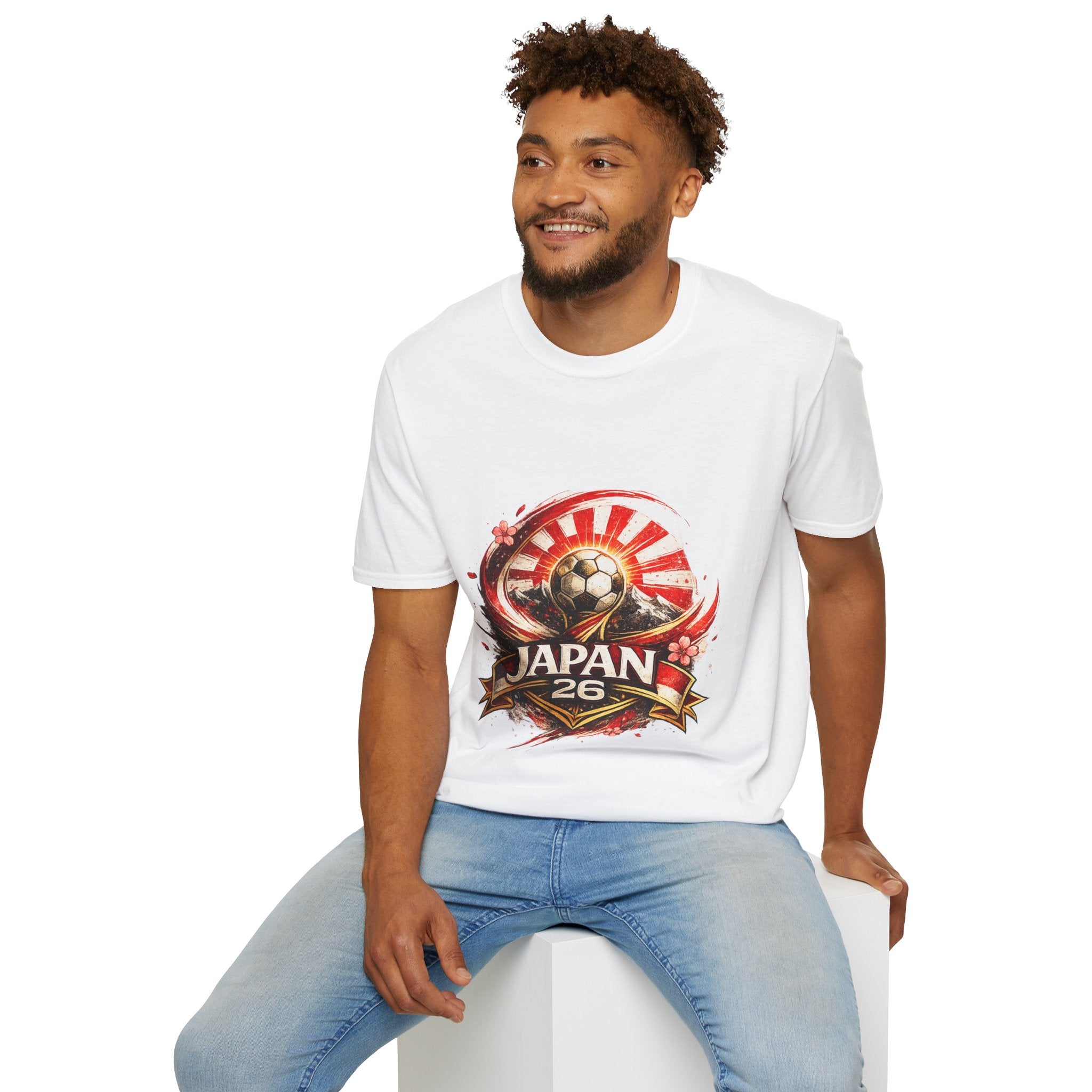 Japan Soccer T‑Shirt — Rising Sun Football Graphic