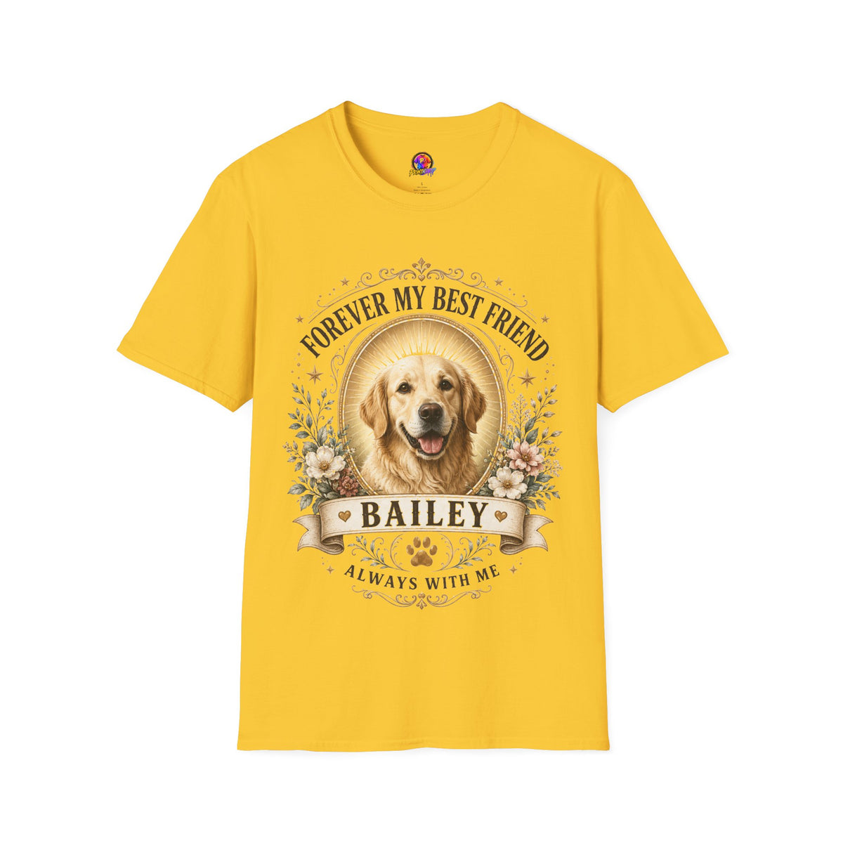 Forever My Best Friend Dog T-Shirt — Personalized Pet Memorial Tee ("Bailey")
