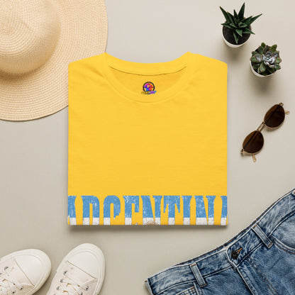 Argentina Beach Vibes T-Shirt — Distressed Blue "ARGENTINA" Graphic