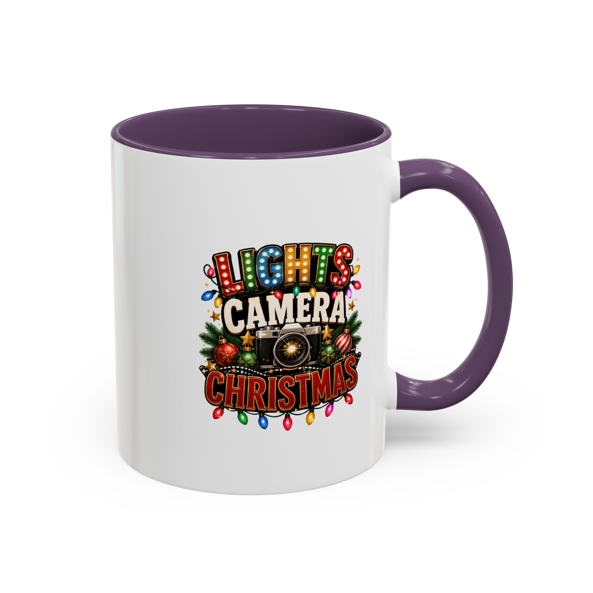Accent Coffee Mug Lights Camera Christmas