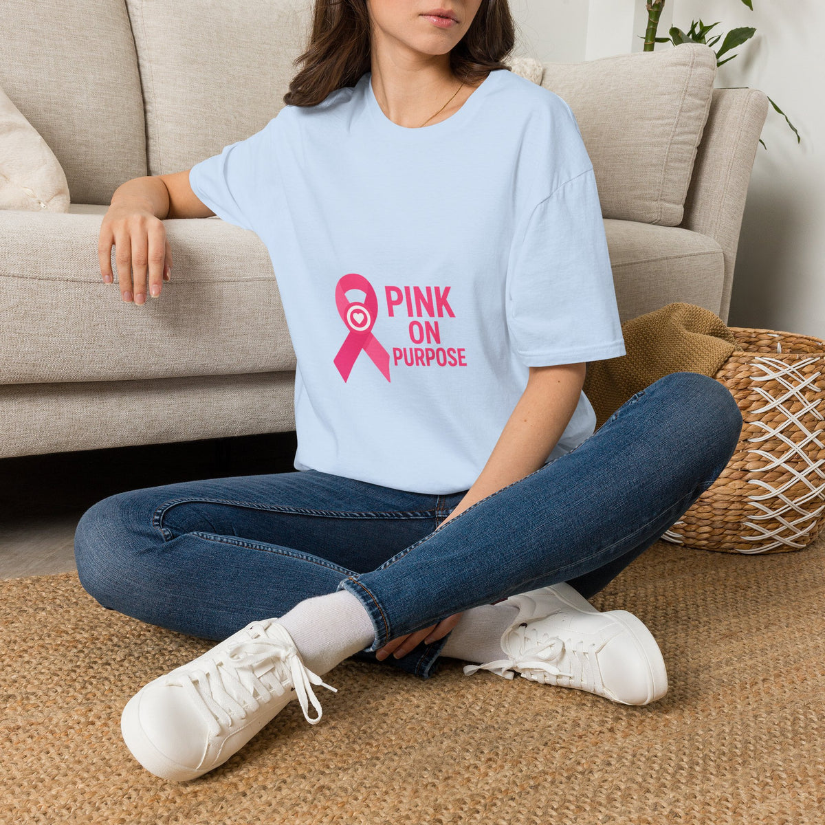 Pink On Purpose T-Shirt — Breast Cancer Awareness Ribbon Tee - Trending Now - October 2026