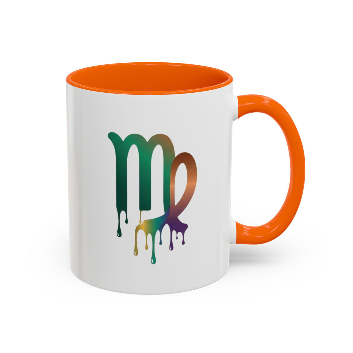 Virgo Zodiac Virgo Drip Accent Coffee Mug — Colorful Zodiac Astrology Gift