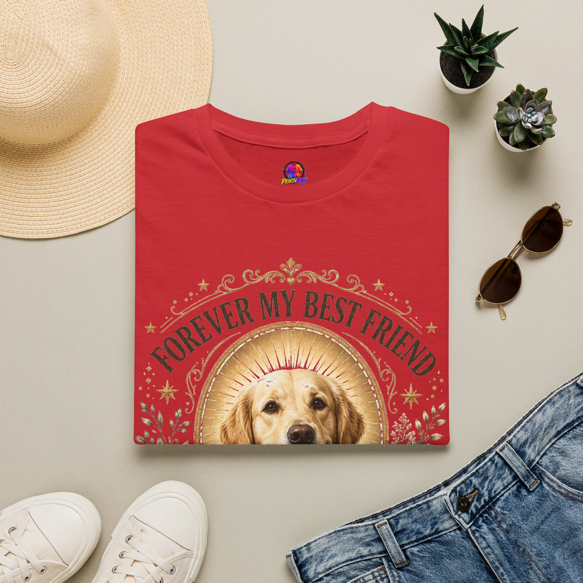 Forever My Best Friend Dog T-Shirt — Personalized Pet Memorial Tee ("Bailey")