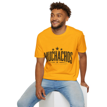 Muchachos Graphic T‑Shirt — Vintage Distressed Crew Tee - Argentina Song, slogan, favorite chant