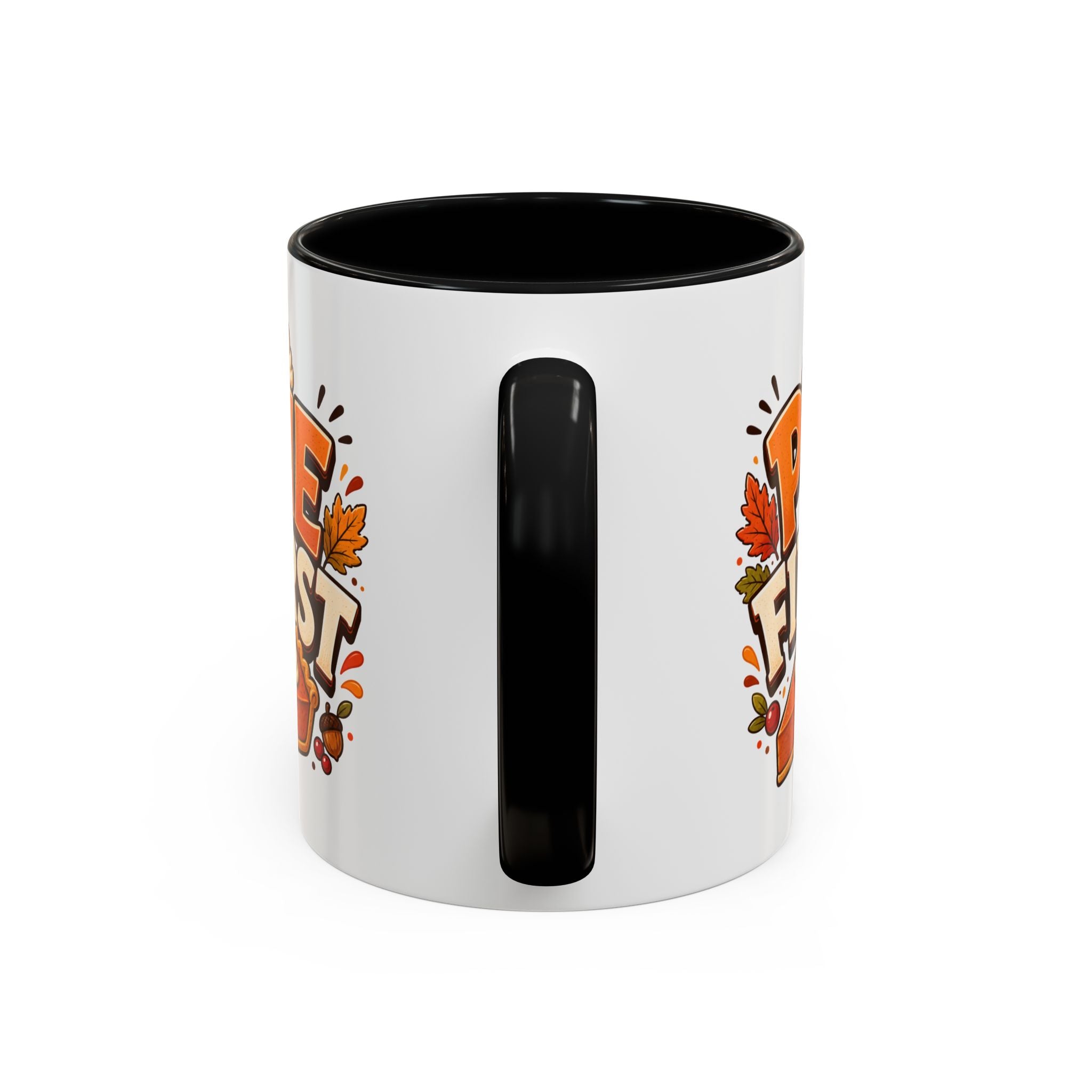 Thanksgiving Mug Pie First Coffee Mug — Funny Thanksgiving Autumn Pie Lover Accent Mug