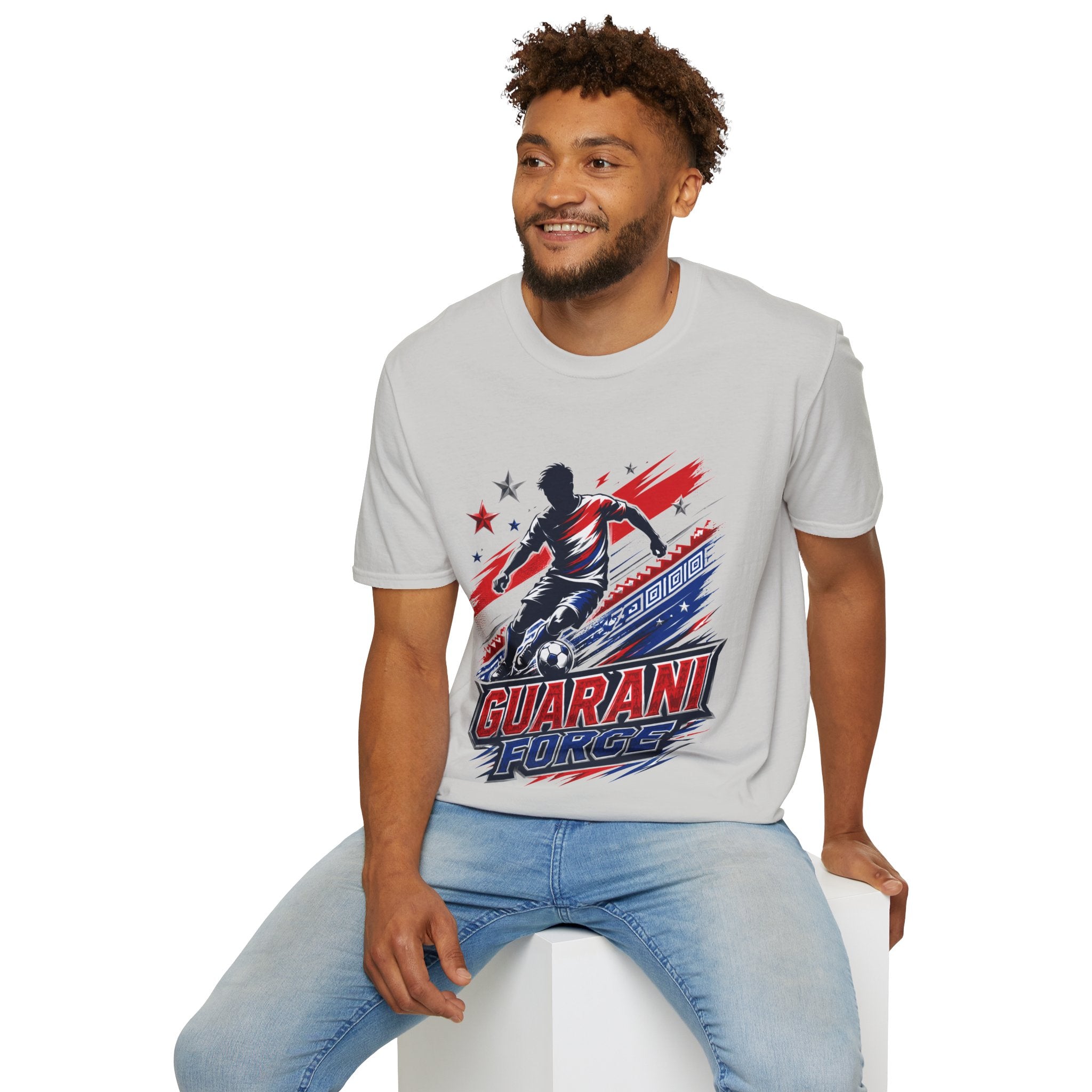 Paraguay Guarani Force Soccer T-Shirt — Red, White & Blue Futbol Fan Tee