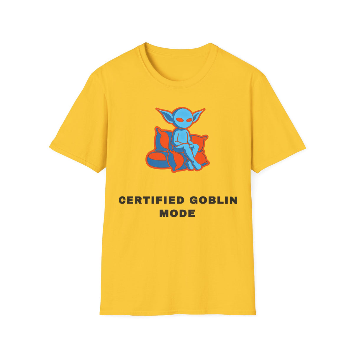 Certified Goblin Mode T-Shirt — Cute Blue Goblin Graphic Tee - Trending Now - September 2026
