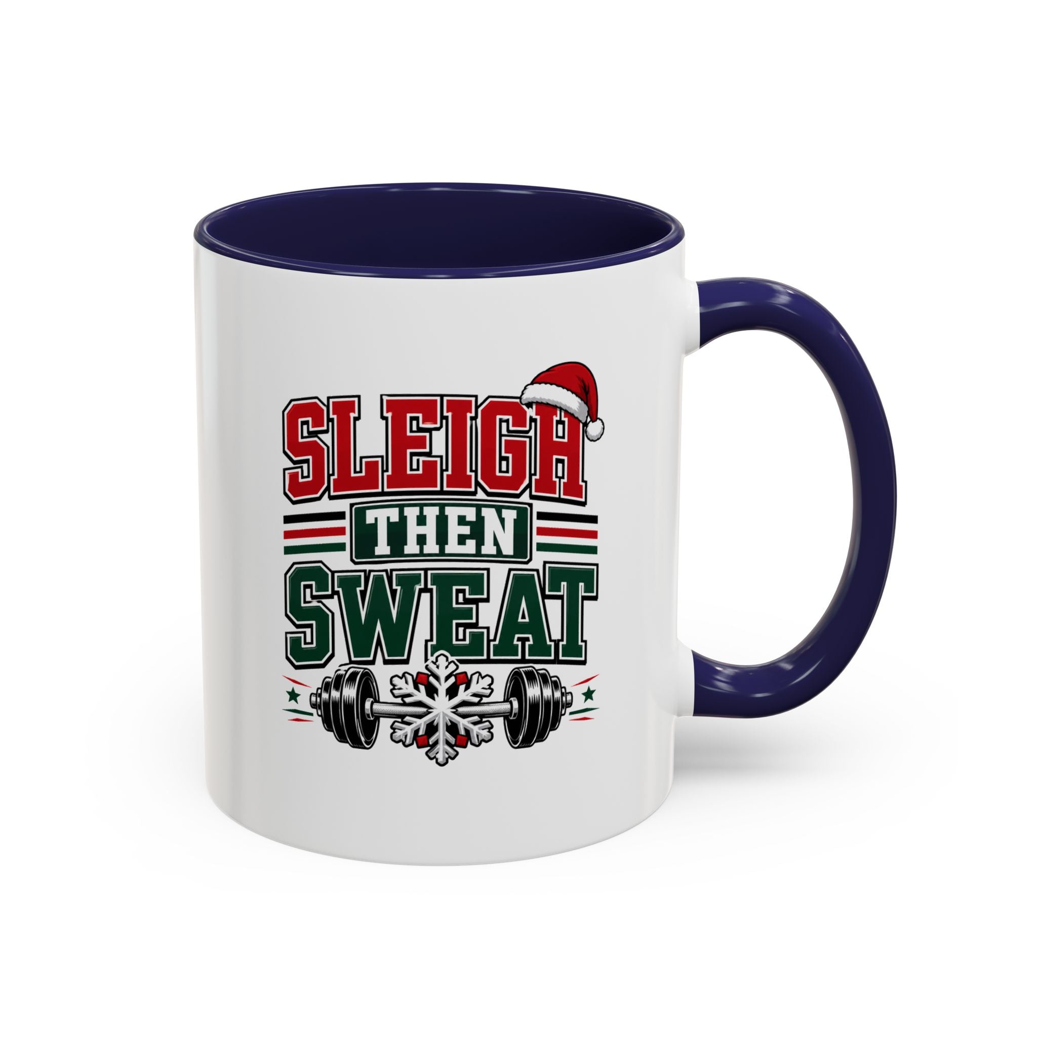 Modern Day Christmas Sleigh Then Sweat Coffee Mug