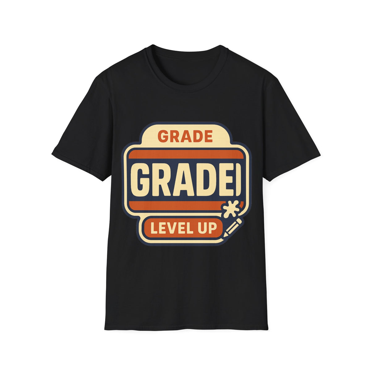 Grade Up Retro Badge T‑Shirt — "GRADE! LEVEL UP" Gamer Teacher Gift - Trending Now - August 2026