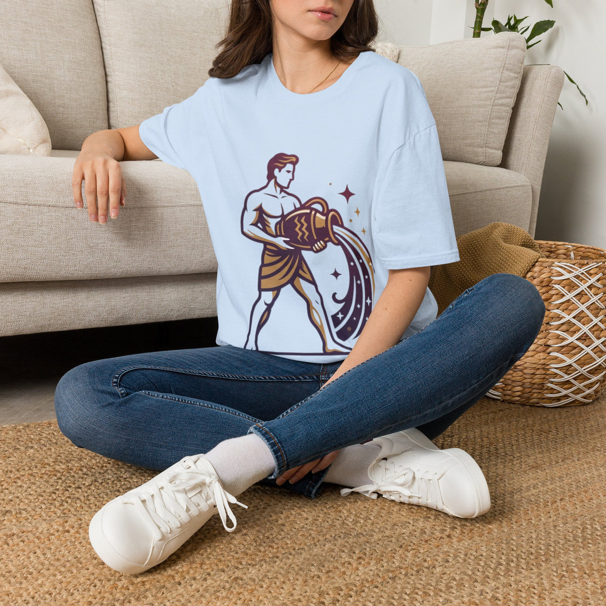 Aquarius Zodiac T-Shirt — Water Bearer Astrology Tee