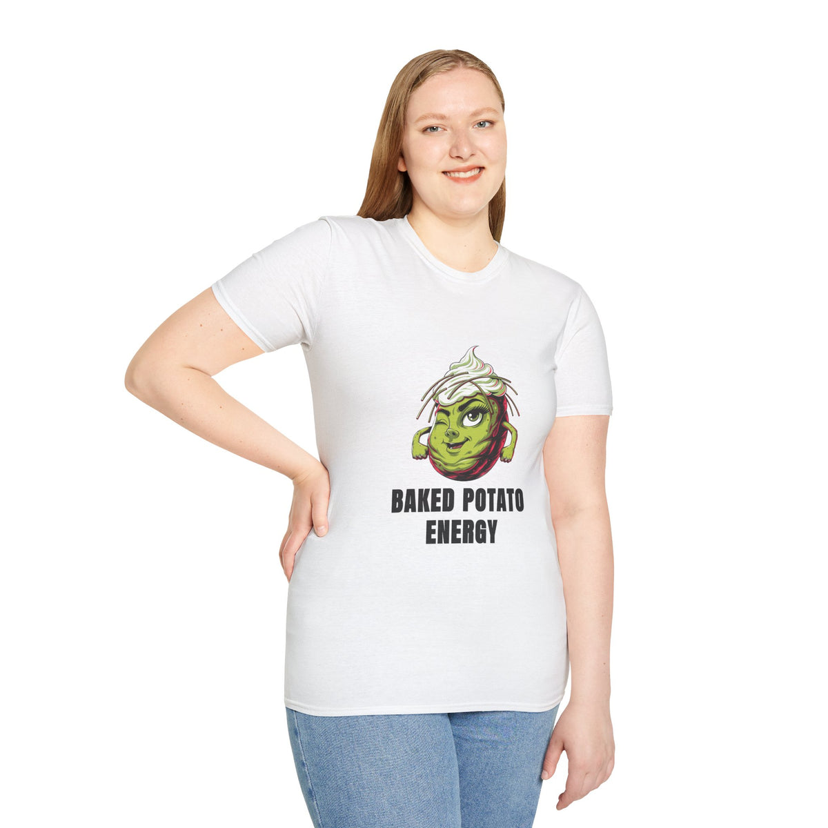 Baked Potato Energy T-Shirt — Funny Green Spud Graphic Tee - Trending Now - August 2026