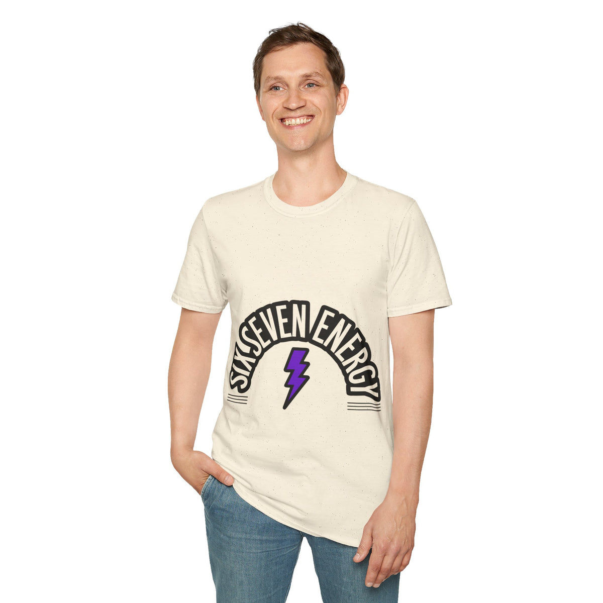 Six Seven Energy Retro Lightning Tee - Bold Slogan Punk Rock Graphic T-Shirt - Trending Now - September 2026