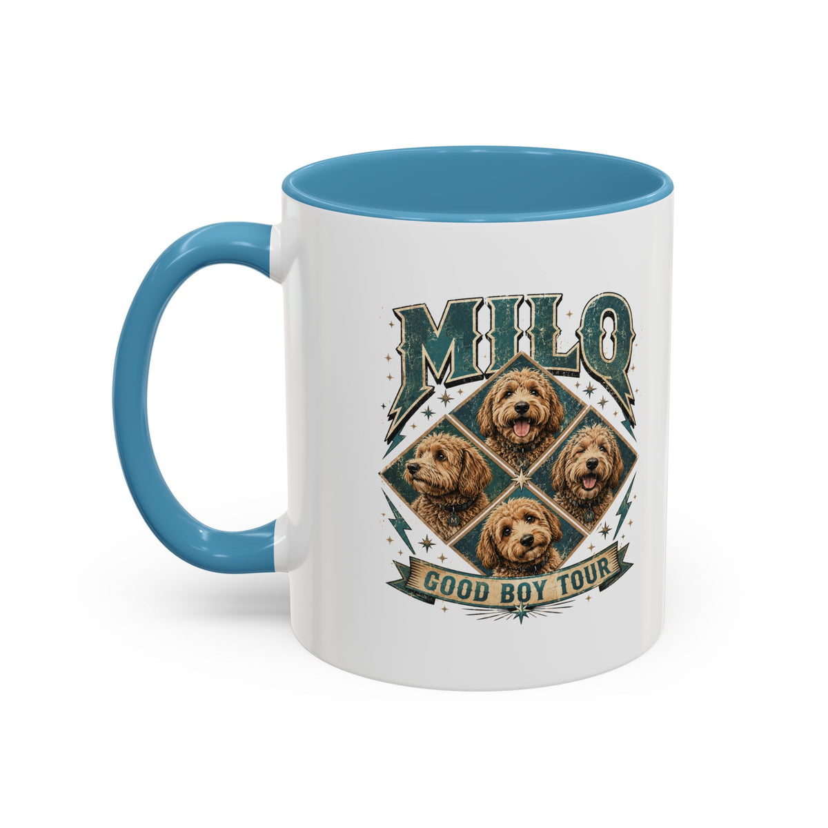 Milo Bailey Dog Dad Mom Good Boy Tour Accent Coffee Mug – Milo Dog Portraits