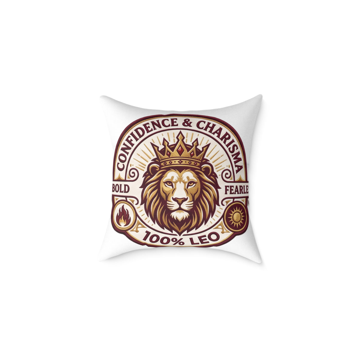 Leo Zodiac Confidence And Charisma Square Poly Canvas Pillow