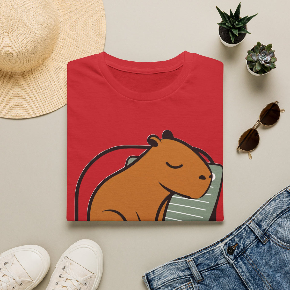 Capybara Nap T-Shirt — Cute Relaxed Capybara Illustration Tee - Trending Now - August 2026