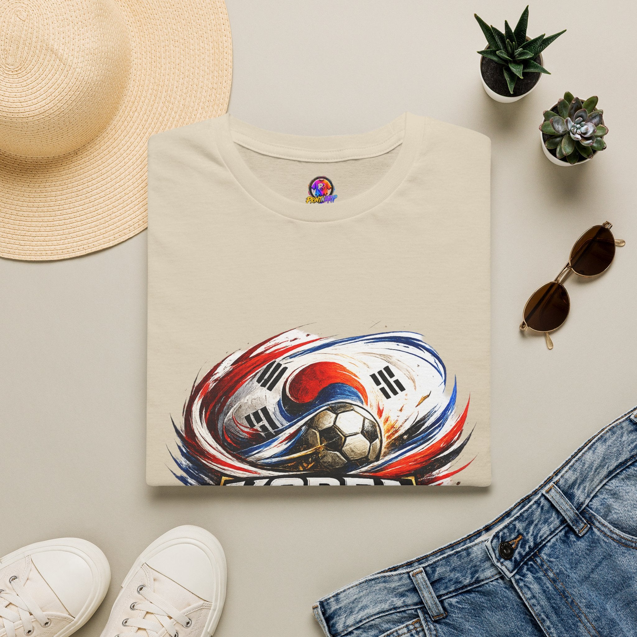 Korea Soccer T‑Shirt — Korea Football Crest Tee
