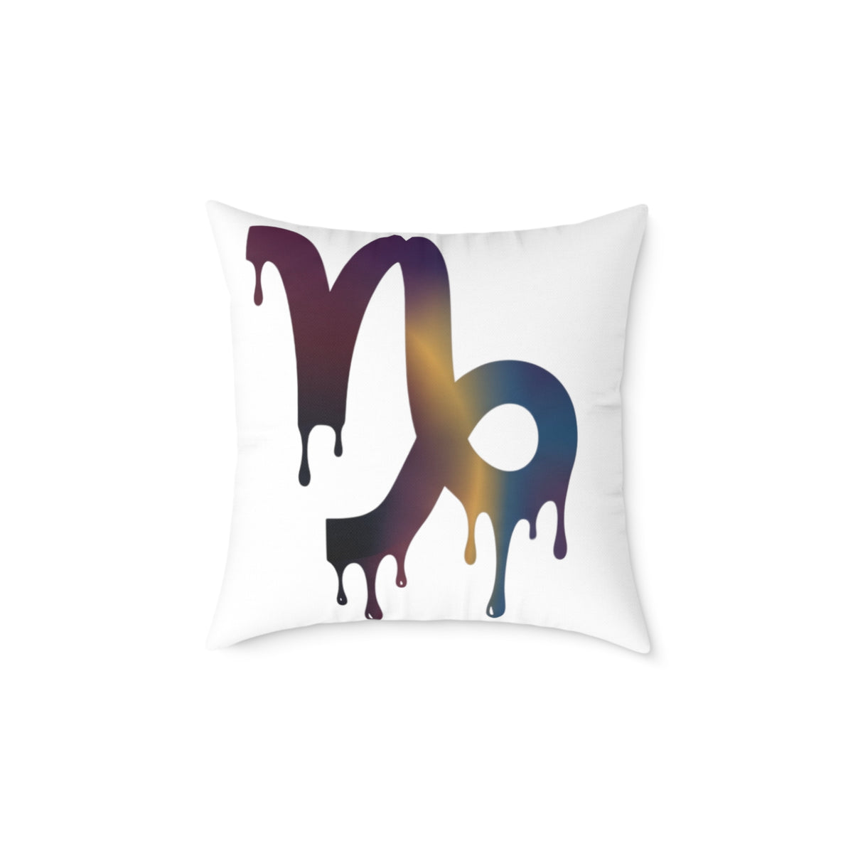 Capricorn Drip Zodiac Pillow — Astrological Decorative Throw Cushion