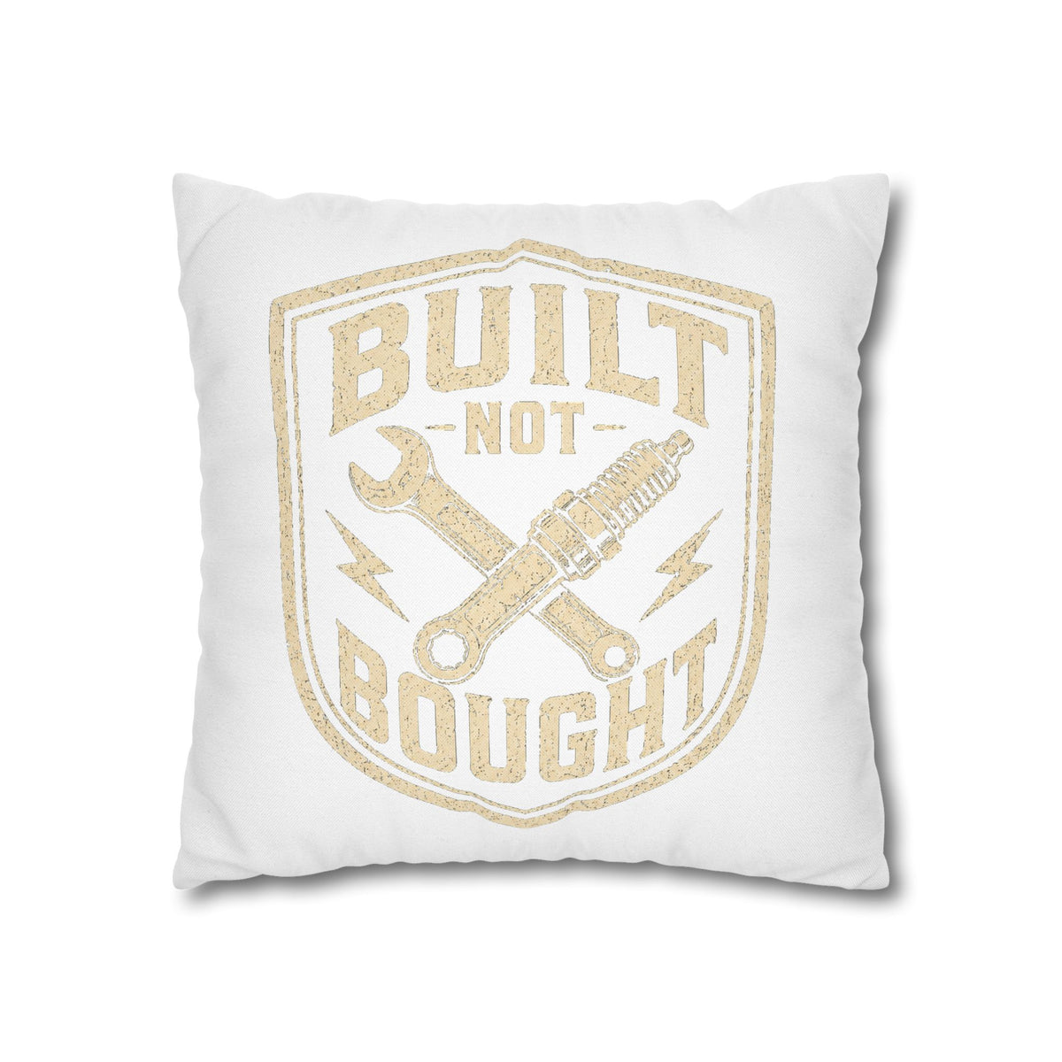 Built Not Bought Decorative Pillowcase Milo Bailey Dog Dad Mom- Mechanics & DIY Accent Cushion