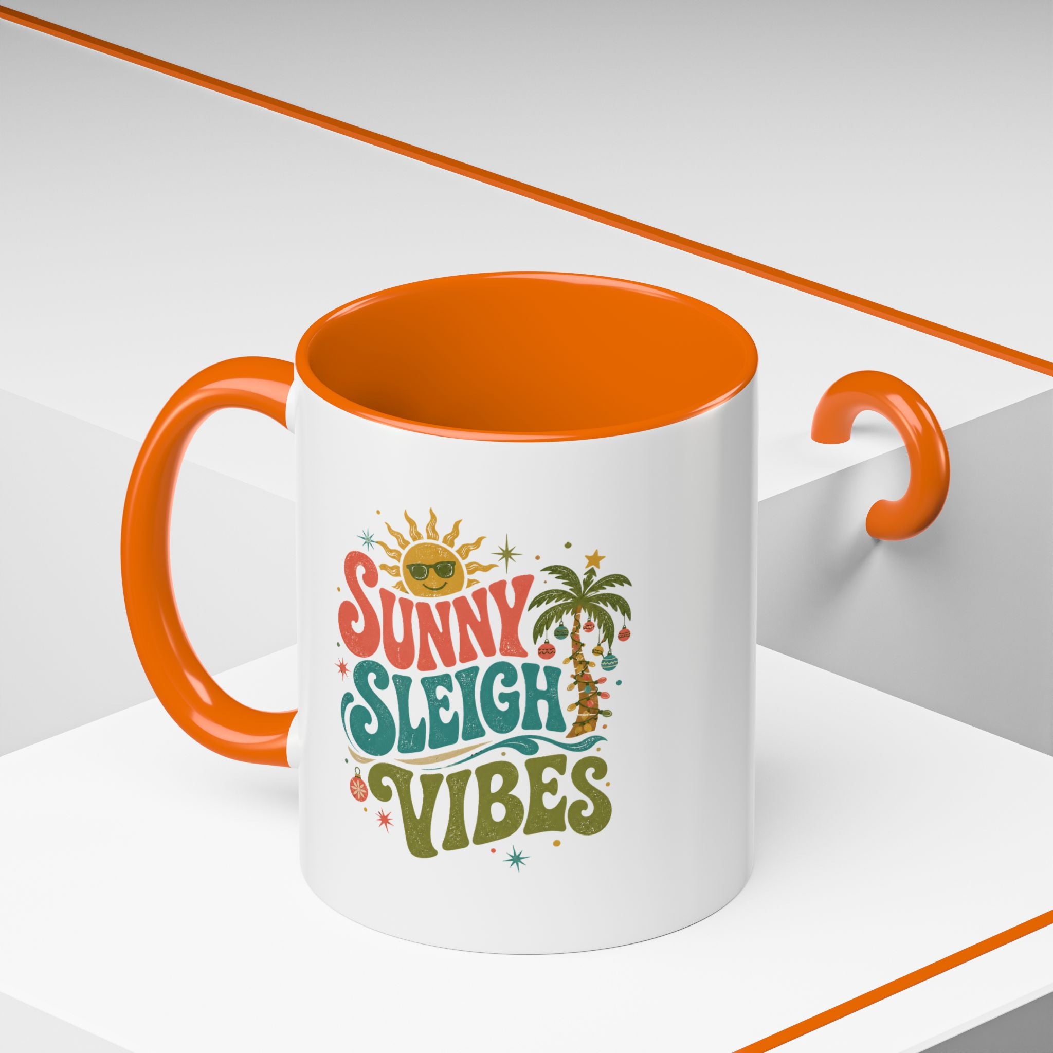 Modern Day Christmas Sunny Sleigh Vibes Coffee Mug