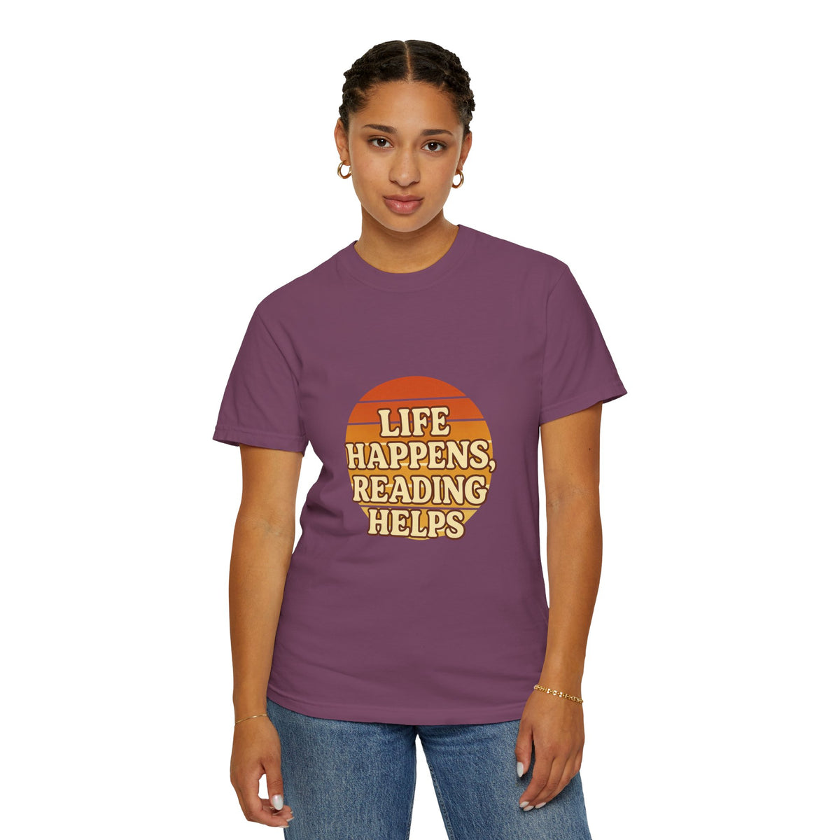 Reading Helps T-Shirt — "Life Happens, Reading Helps" Retro Book Tee - Trending Now - October 2026