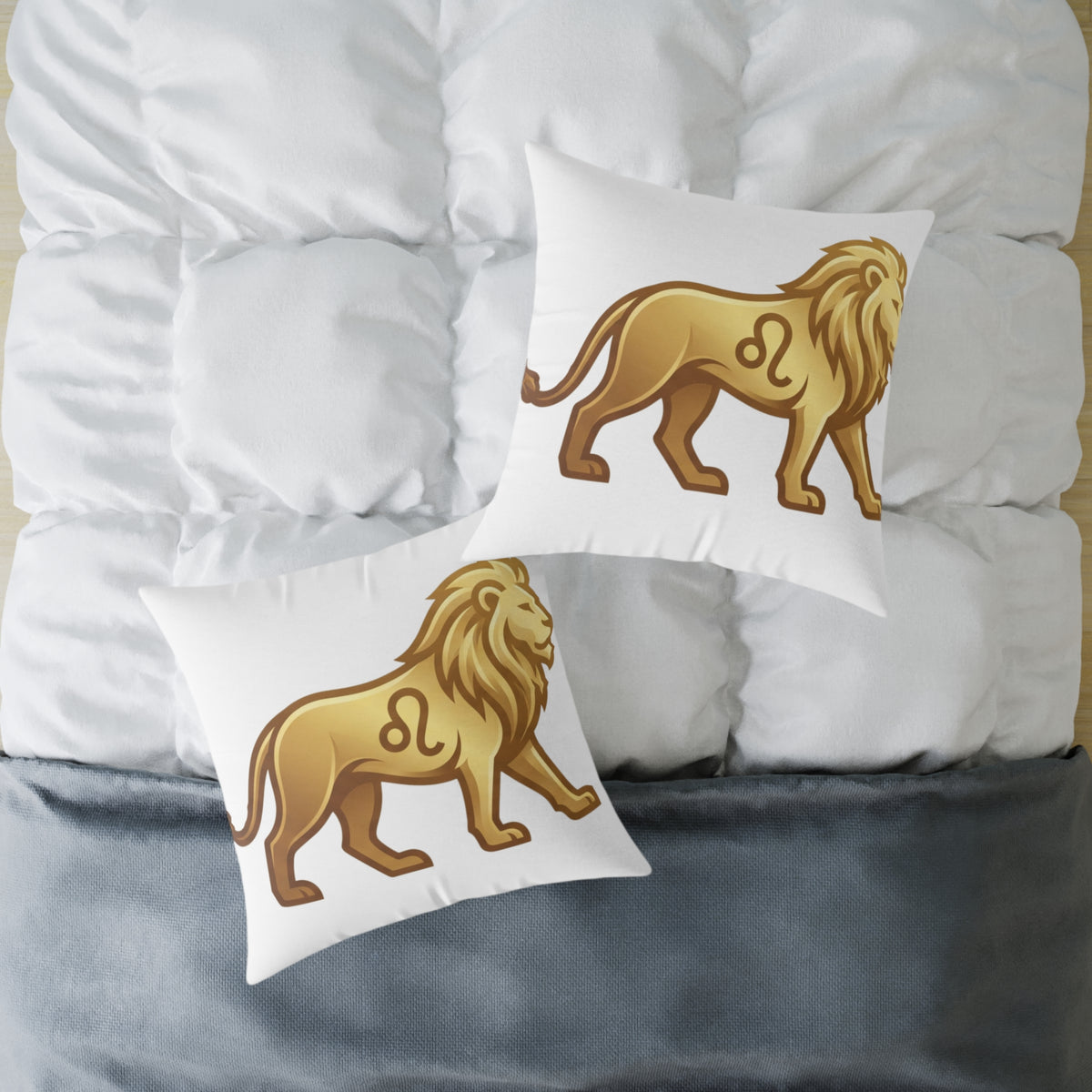 Lion Leo Zodiac Astrological  Square Poly Canvas Pillow