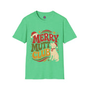 Merry Mutt Club T-Shirt — Retro Christmas Dog Lover Tee