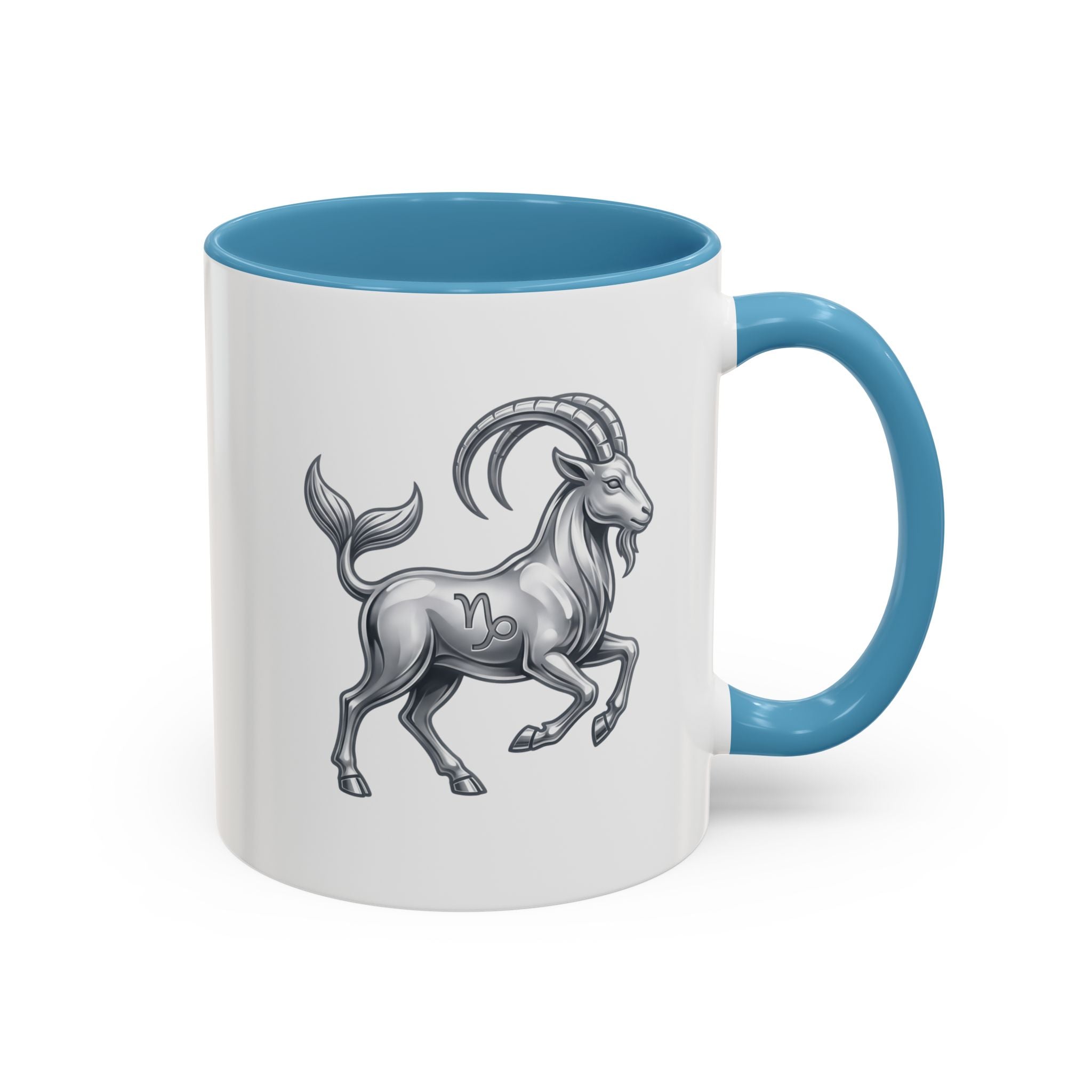 Capricorn Zodiac Accent Coffee Mug — Capricorn Goat Horoscope Gift