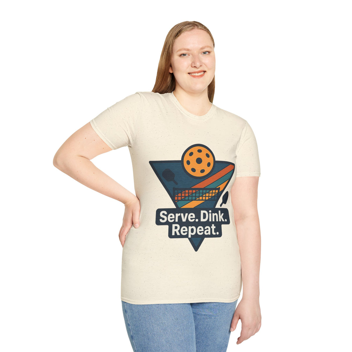 Pickleball T-Shirt — Retro Paddle & Ball Design with “Serve. Dink. Repeat.” Slogan - Trending Now - August 2026