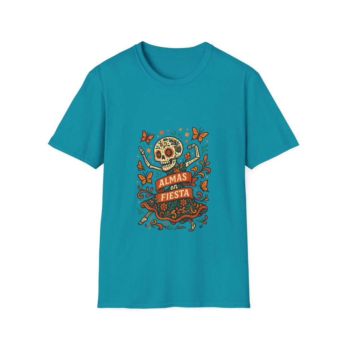 Day of the Dead Fiesta T-Shirt — Calavera Skull with 'Día de Fiesta' Design - Trending Now - October 2026