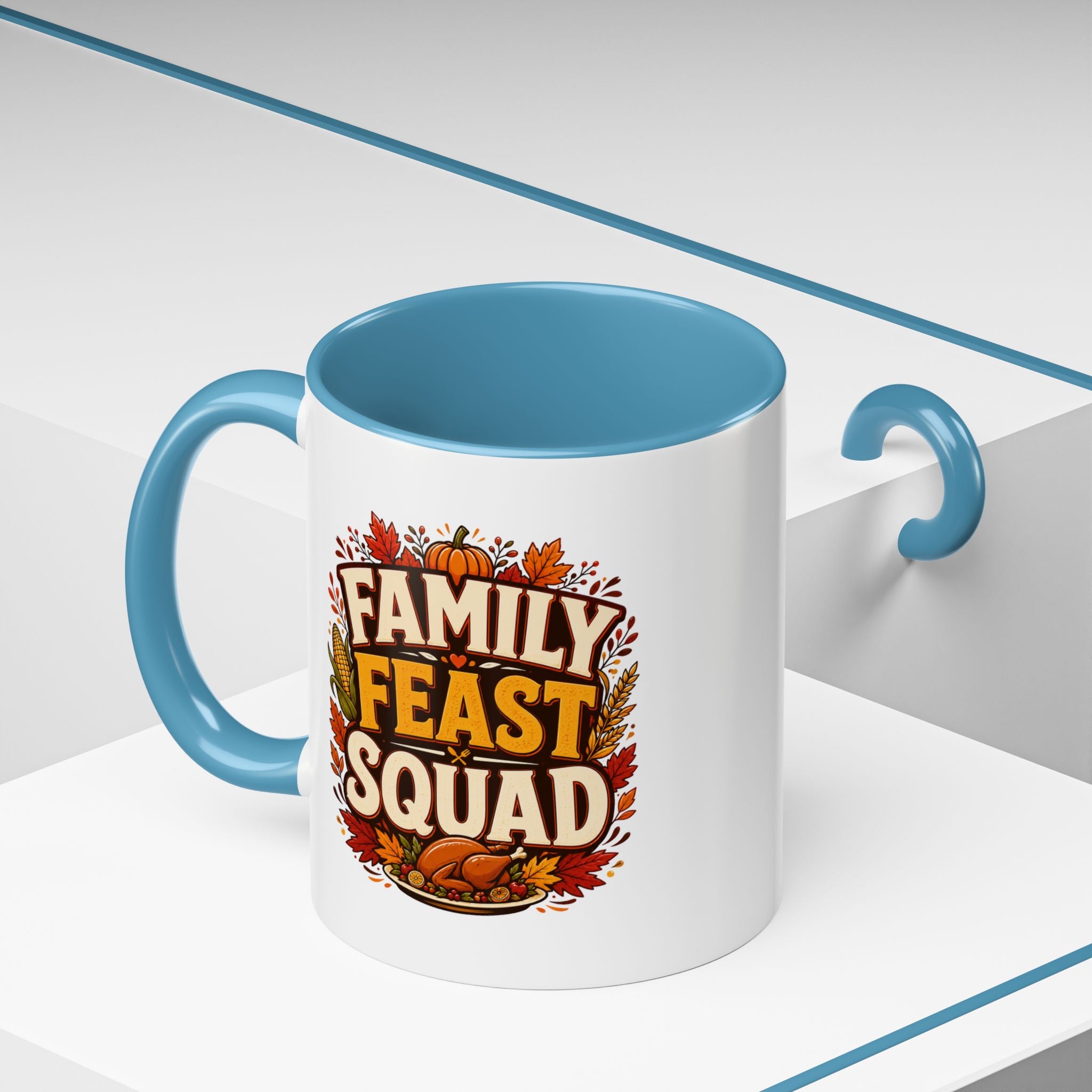 Thanksgiving Mug Family Feast Squad Coffee Mug — Thanksgiving Fall Holiday Accent Mug