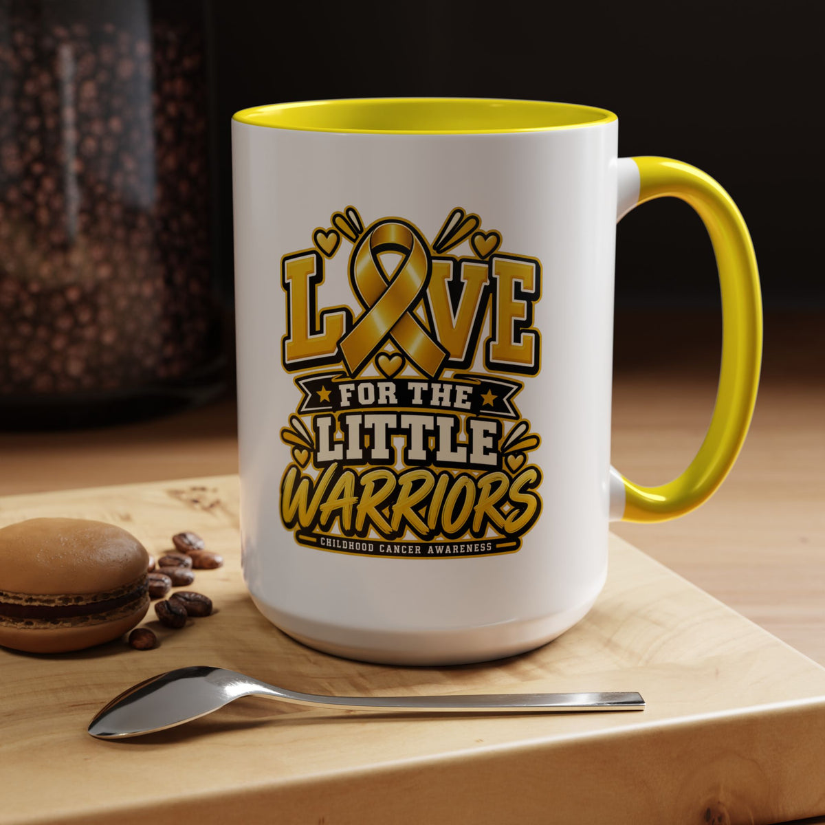 Coffee Mug — "Love for the Little Warriors" Childhood Cancer Awareness Accent Mug