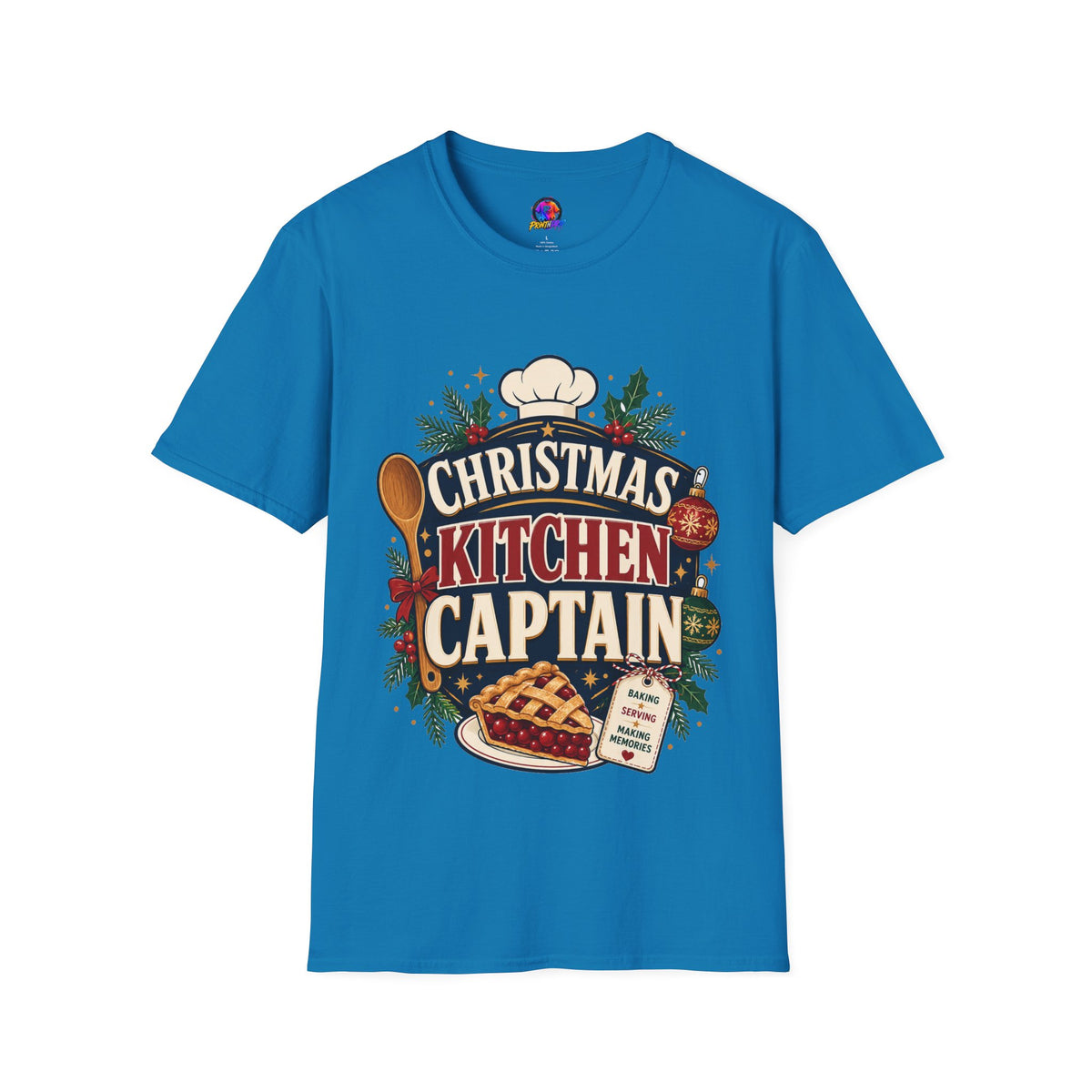 Christmas Kitchen Captain T-Shirt — Festive Holiday Cooking Tee