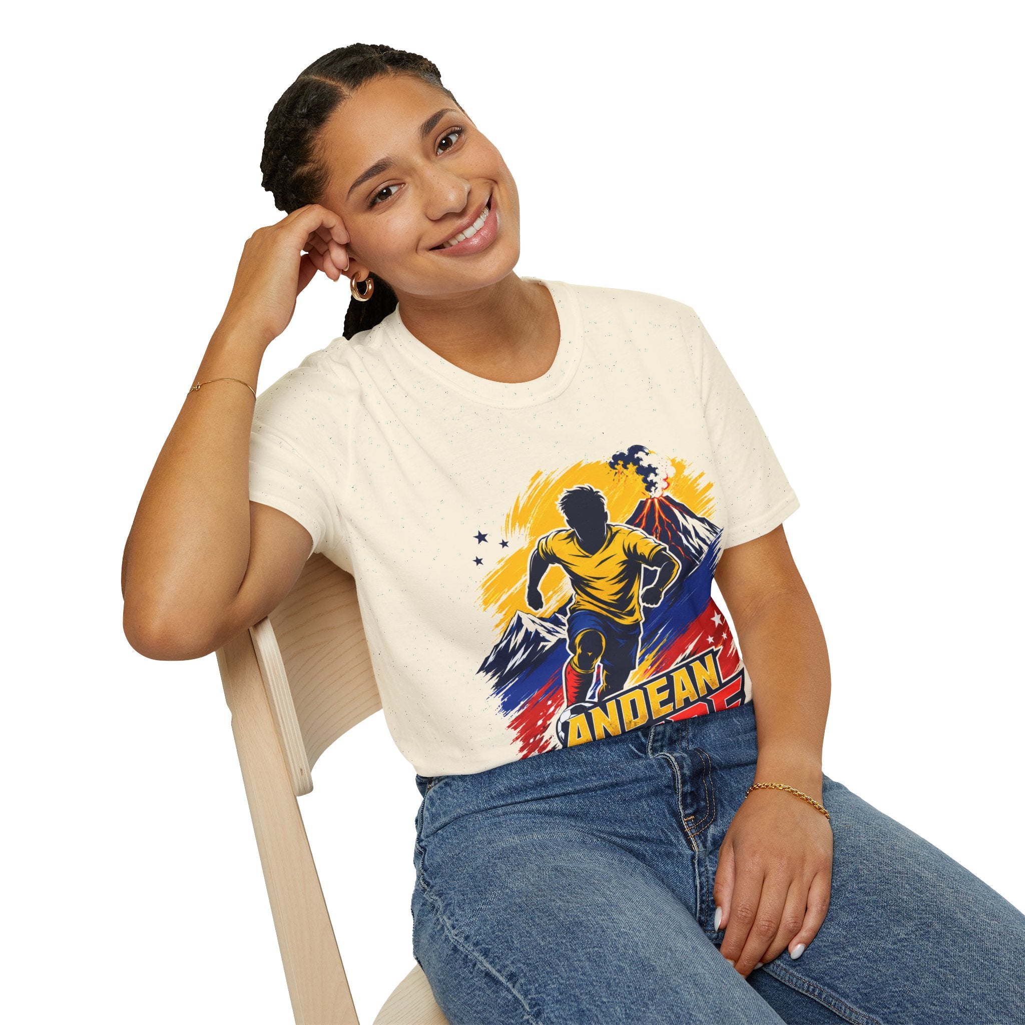 Ecuador Andean Fire Running T‑Shirt — Volcano Trail Runner Graphic Tee