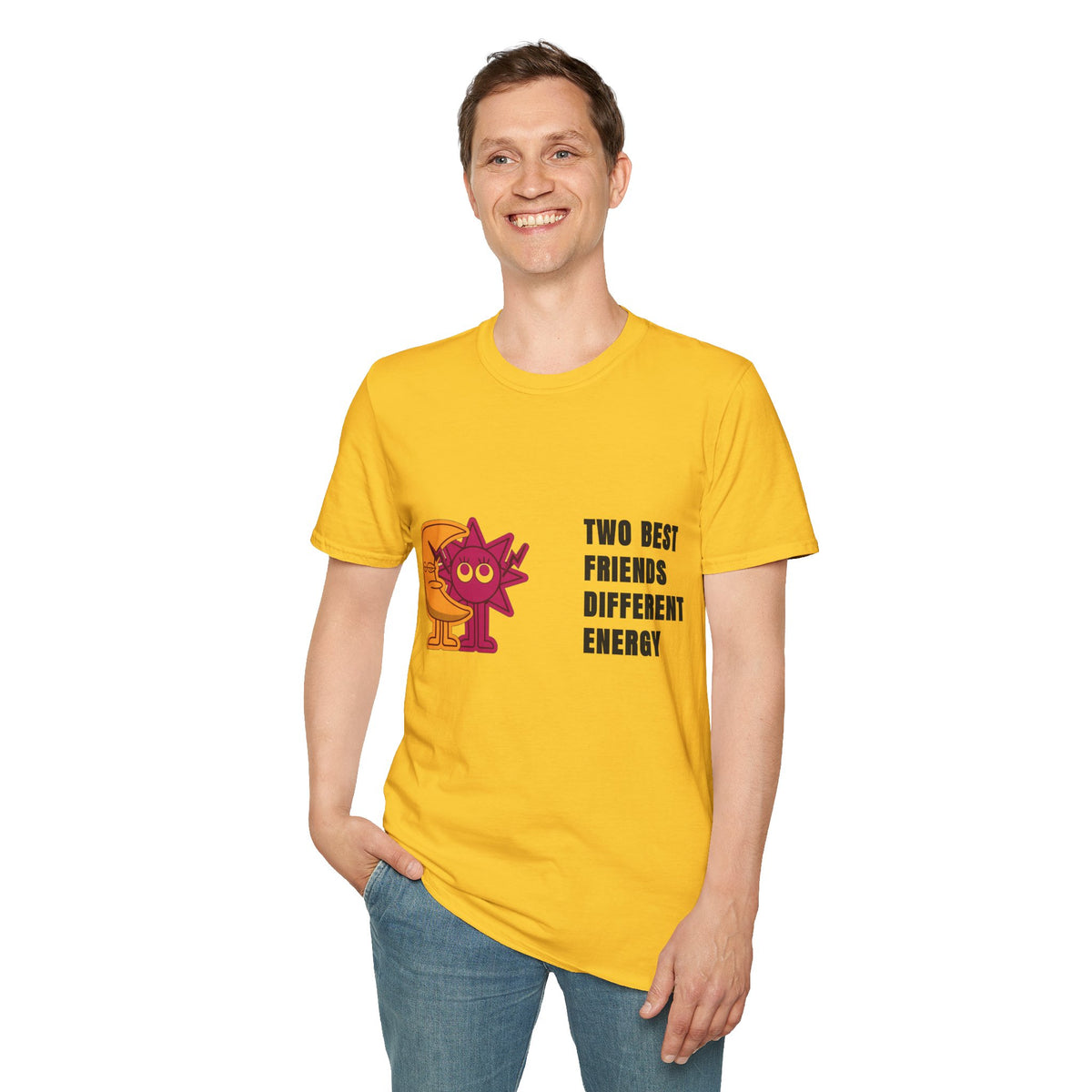 Two Best Friends Different Energy T-Shirt — Cute Cartoon Cat Duo Tee - Trending Now - September 2026