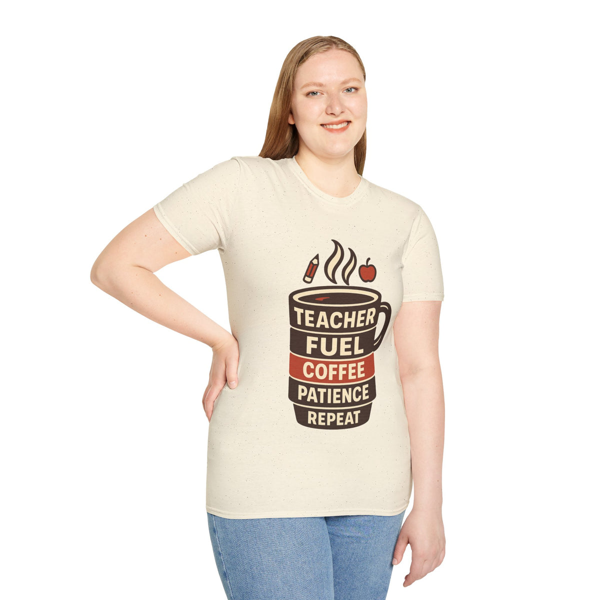 Teacher Fuel Coffee T-Shirt — 'Teacher Fuel: Coffee, Patience, Repeat' Shirt - Trending Now - August 2026