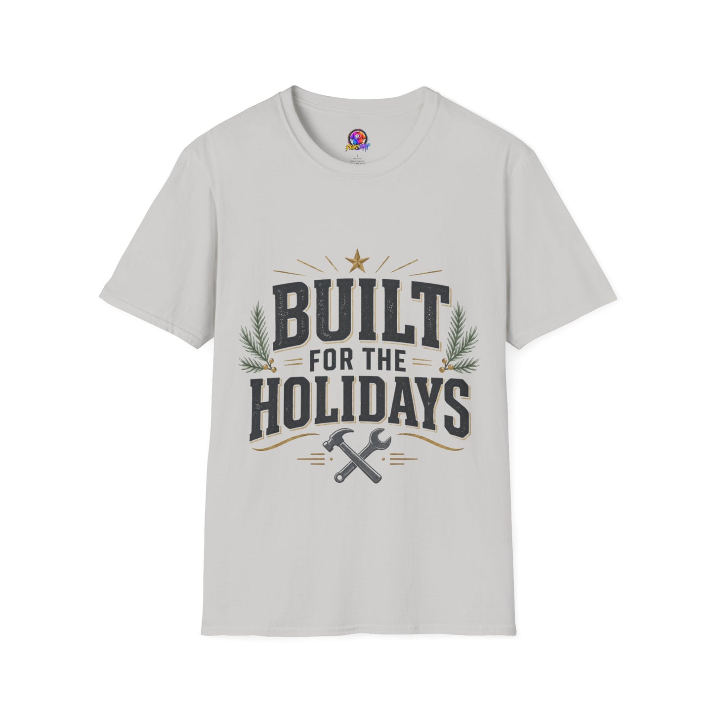T-Shirt — "Built for the Holidays" Festive Rustic Holiday Tee (Gift for DIYers)