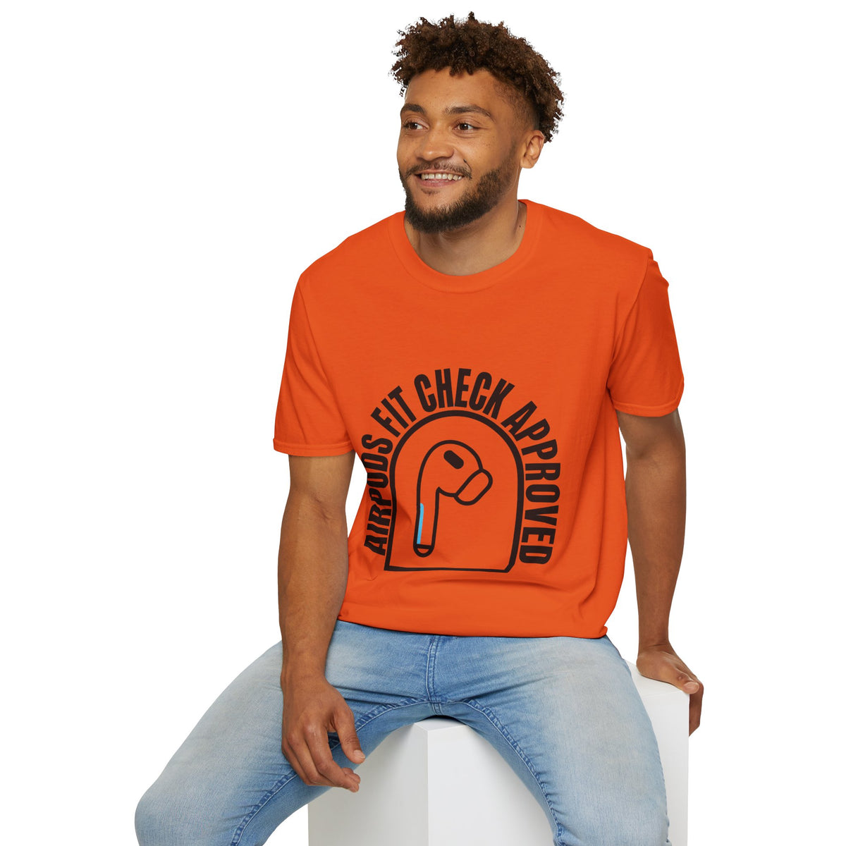 AirPods Fit Check Approved Tee — Funny Wireless Earbud Logo T-Shirt - Trending Now - August 2026