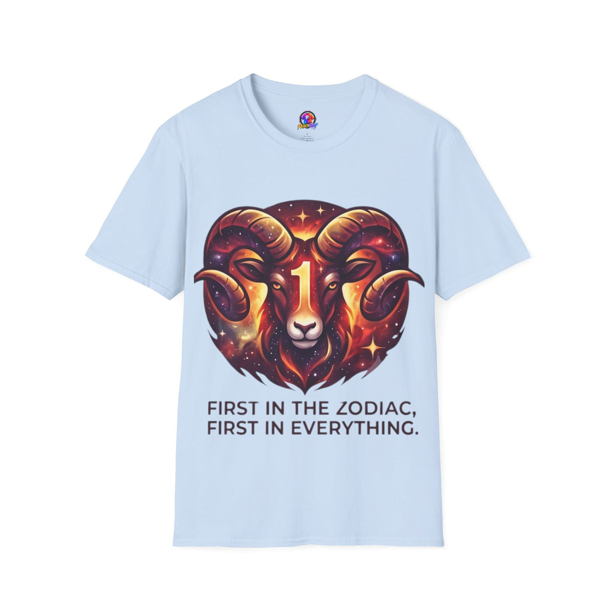 Aries Zodiac Ram Graphic T-Shirt — 'First in the Zodiac' Astrology Tee