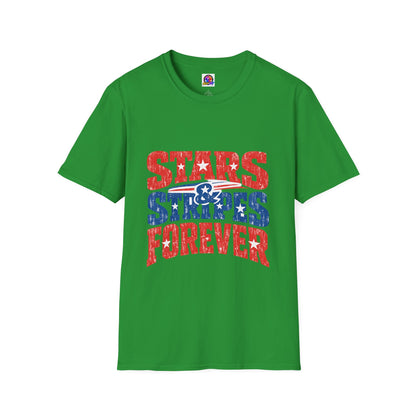 USA Stars & Stripes Forever T-Shirt — Patriotic Red White Blue Graphic Tee