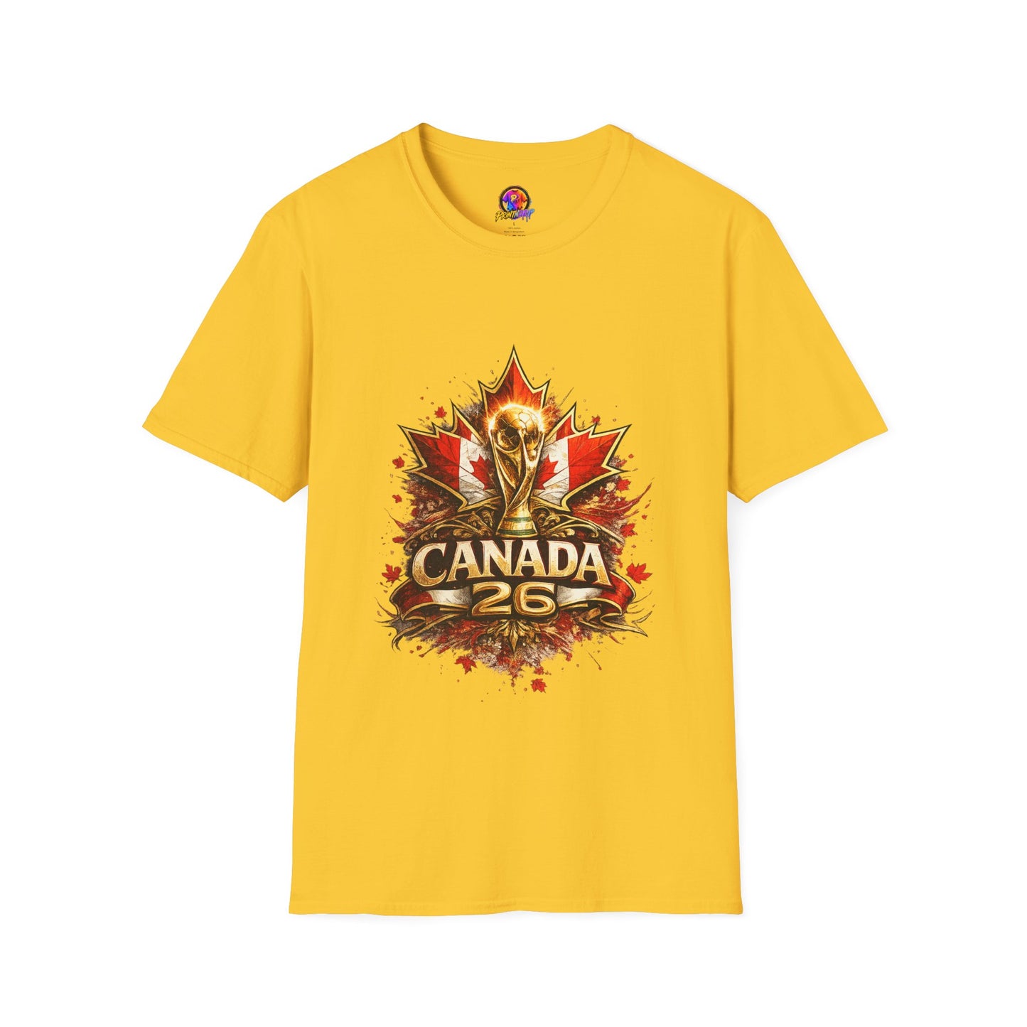 Canada World Cup T‑Shirt — Maple Leaf Soccer Trophy 26