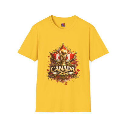 Canada World Cup T‑Shirt — Maple Leaf Soccer Trophy 26