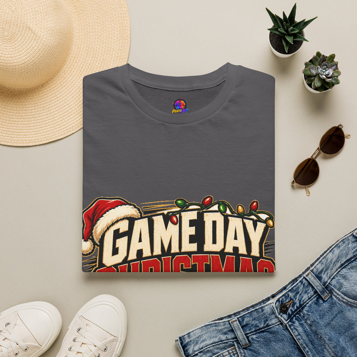 Game Day Christmas T-Shirt — Football Holiday Mode Tee