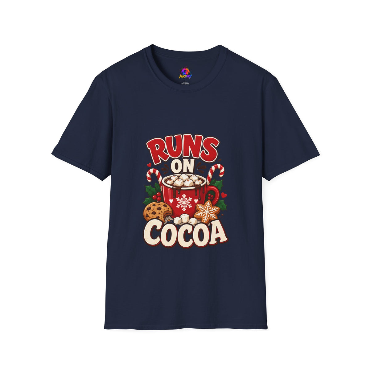 T-Shirt — Runs On Cocoa Holiday Graphic Tee