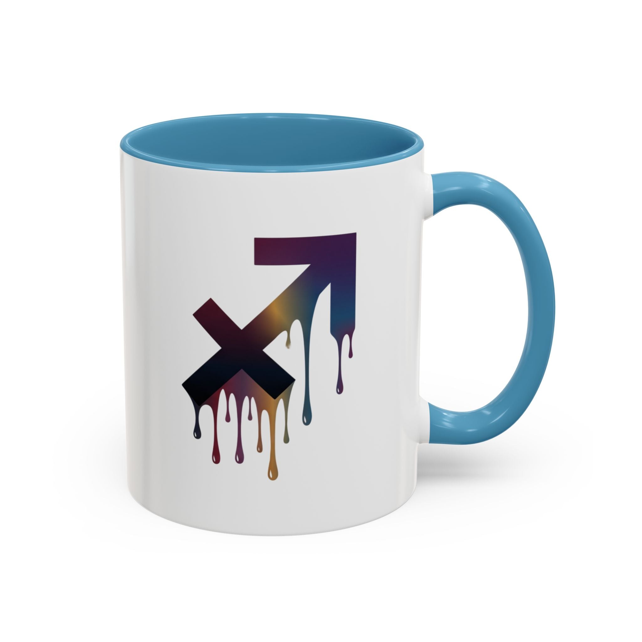 Sagittarius Drip Accent Coffee Mug — Zodiac Archer Horoscope Gift
