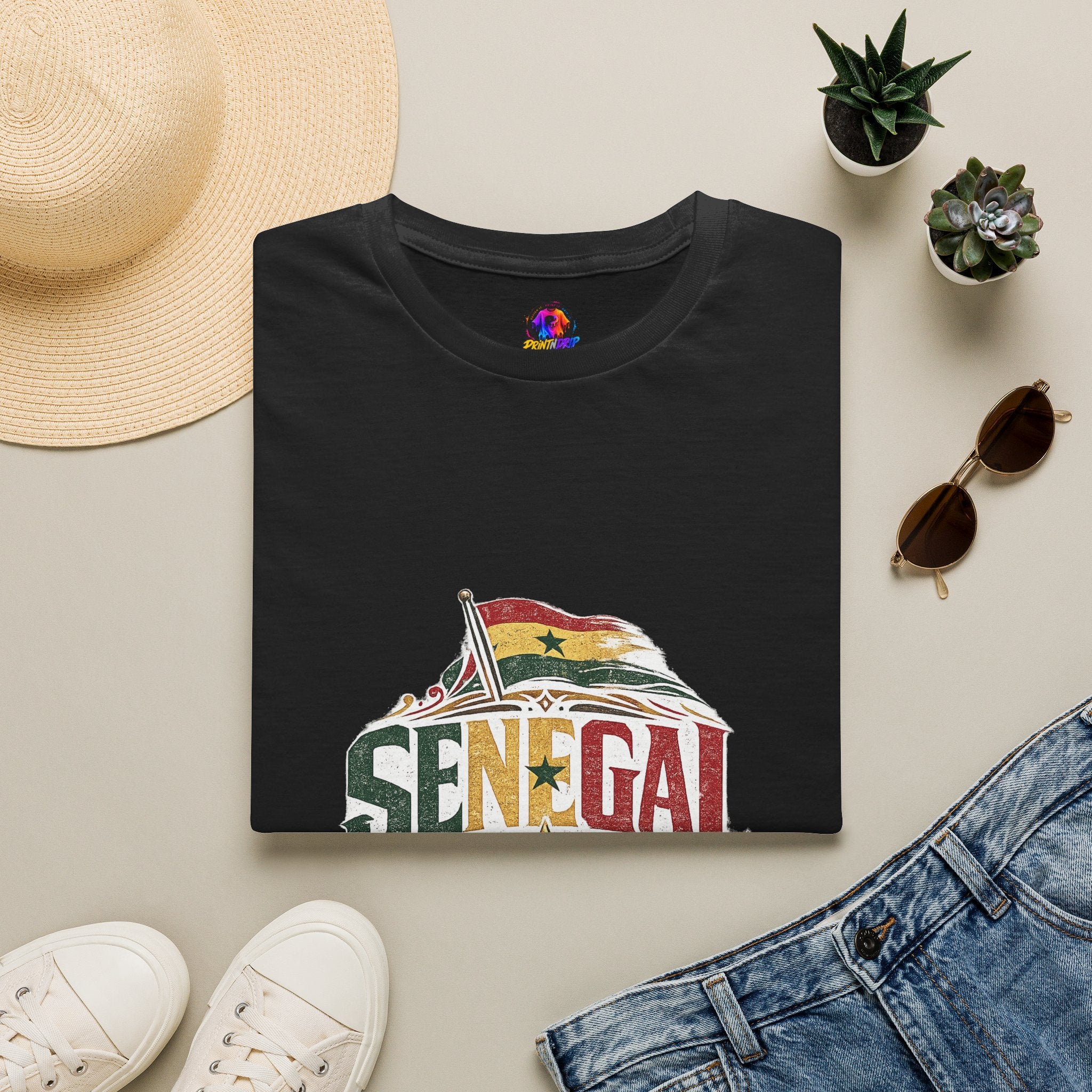 Senegal Flag Graphic T-Shirt — Vintage Senegal Pride Tee