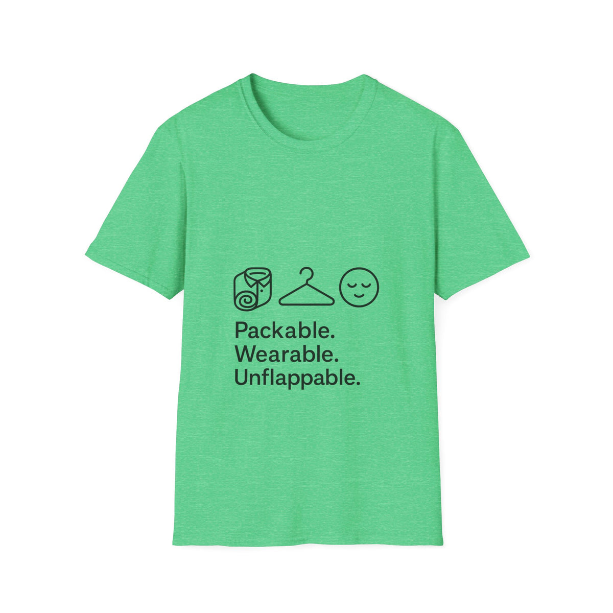 Packable. Wearable. Unflappable. T-Shirt — Minimal Travel Tee - Trending Now - October 2026