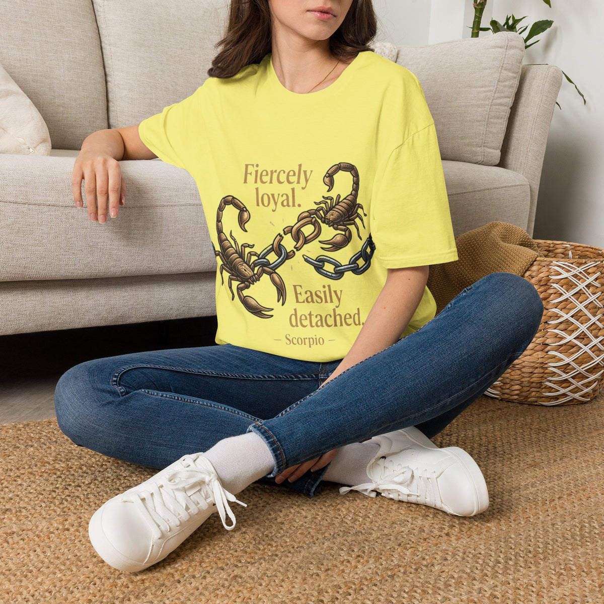 Scorpio T-Shirt — Fiercely Loyal, Easily Detached Zodiac Tee