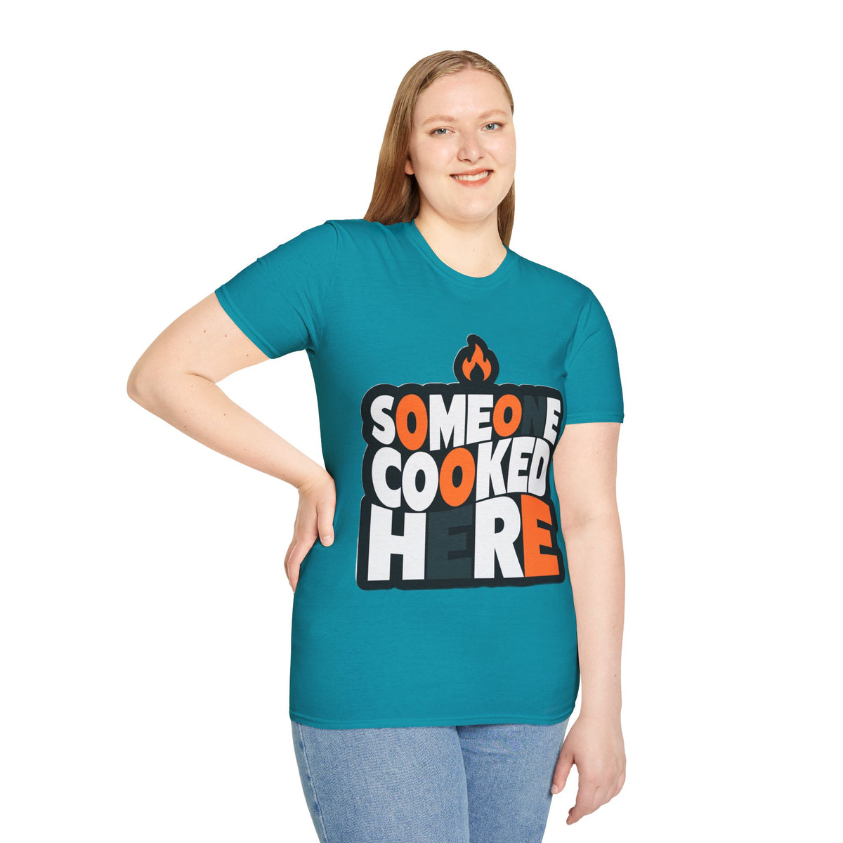T-Shirt — "Someone Cooked Here" Funny Cooking Graphic Tee - Trending Now - August 2026